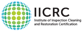 IICRC (Institute of Inspection Cleaning and Restoration Certification) logo.